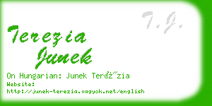 terezia junek business card